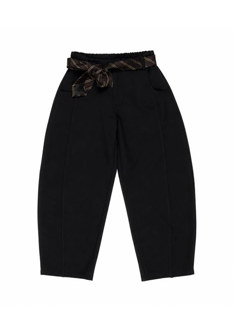 Pantaloni con cintura Lù-Lù BY MISS GRANT | LL4725NERO